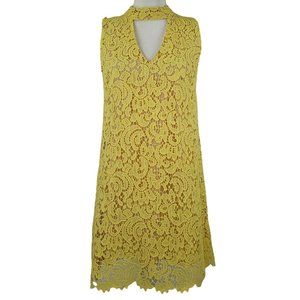 Blu Pepper Lace Mini Dress Womens Size S Keyhole Choker Neck Sleeveless NEW